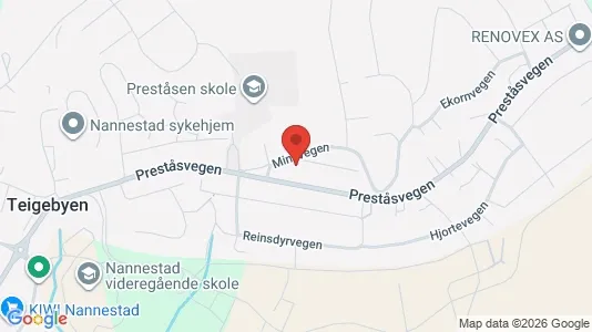 Rooms for rent i Nannestad - kort over placeringen