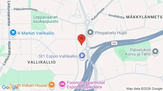 Apartments for rent i Espoo - kort over placeringen