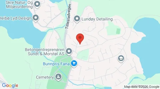 Apartments for rent i Bergen Fana - kort over placeringen