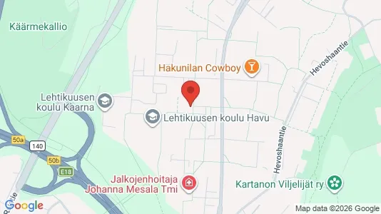 Apartments for rent i Vantaa - kort over placeringen