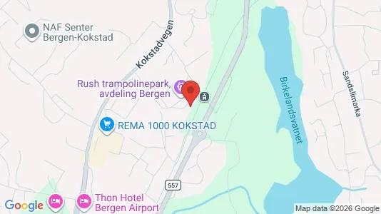 Apartments for rent i Bergen Ytrebygda - kort over placeringen