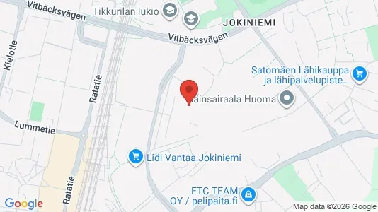 Apartments for rent i Vantaa - kort over placeringen