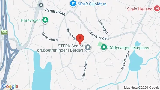 Apartments for rent i Bergen Fana - kort over placeringen