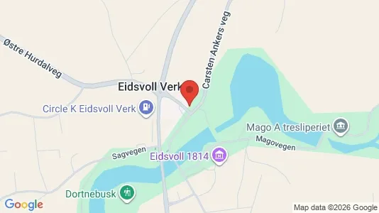 Rooms for rent i Eidsvoll - kort over placeringen