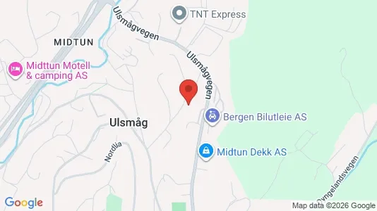 Apartments for rent i Bergen Fana - kort over placeringen