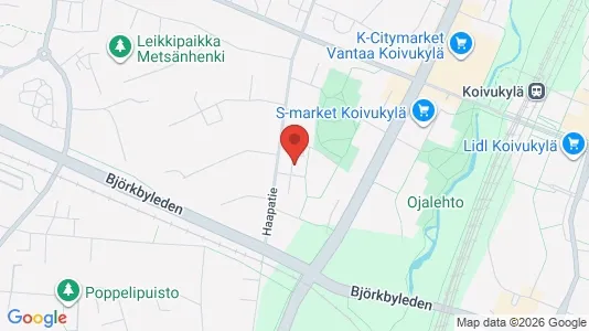 Apartments for rent i Vantaa - kort over placeringen