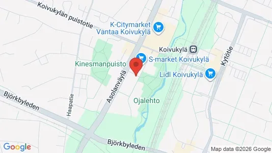 Apartments for rent i Vantaa - kort over placeringen