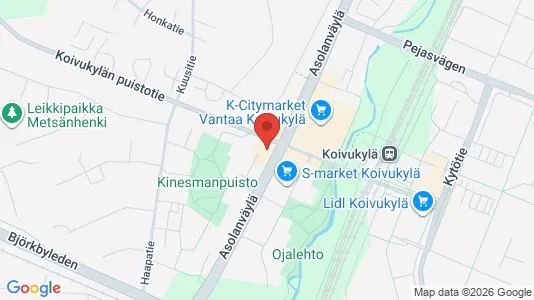 Apartments for rent i Vantaa - kort over placeringen