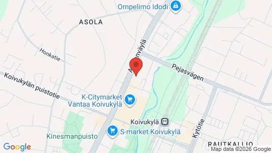Apartments for rent i Vantaa - kort over placeringen