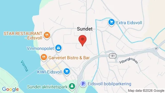 Rooms for rent i Eidsvoll - kort over placeringen