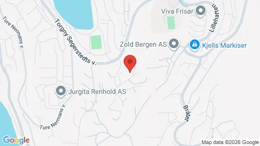 Rooms for rent i Bergen Fyllingsdalen - kort over placeringen