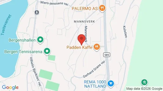 Apartments for rent i Bergen Årstad - kort over placeringen