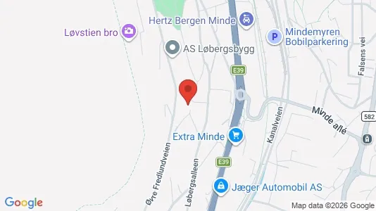 Rooms for rent i Bergen Årstad - kort over placeringen