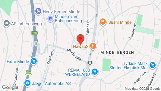Apartments for rent i Bergen Årstad - kort over placeringen