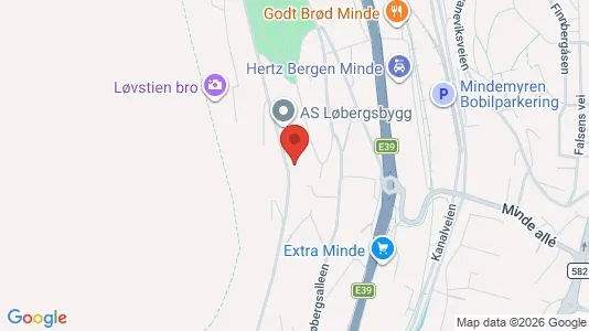 Rooms for rent i Bergen Årstad - kort over placeringen