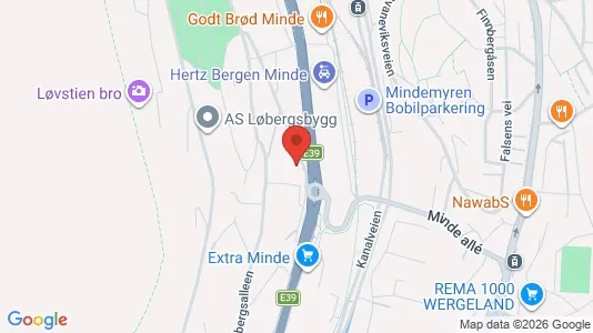 Apartments for rent i Bergen Årstad - kort over placeringen