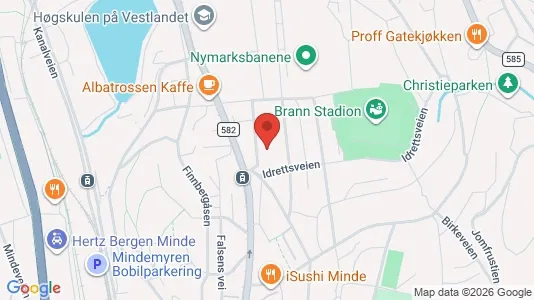 Apartments for rent i Bergen Årstad - kort over placeringen