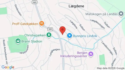 Apartments for rent i Bergen Årstad - kort over placeringen