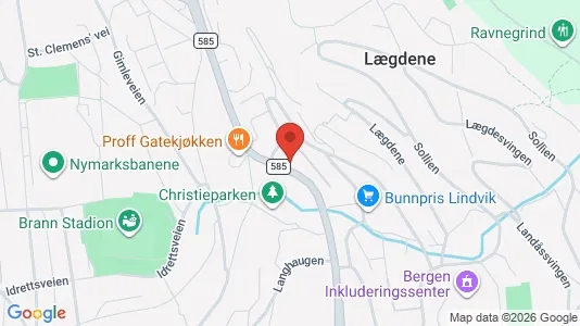 Apartments for rent i Bergen Årstad - kort over placeringen