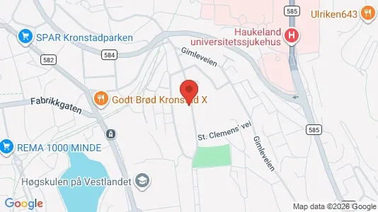 Rooms for rent i Bergen Årstad - kort over placeringen