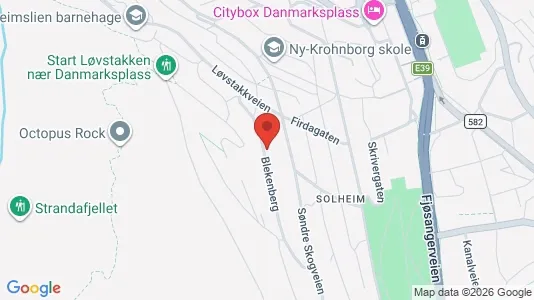 Rooms for rent i Bergen Årstad - kort over placeringen