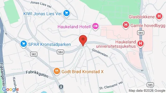 Rooms for rent i Bergen Årstad - kort over placeringen