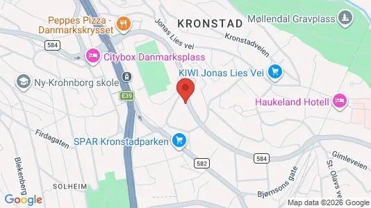 Rooms for rent i Bergen Årstad - kort over placeringen