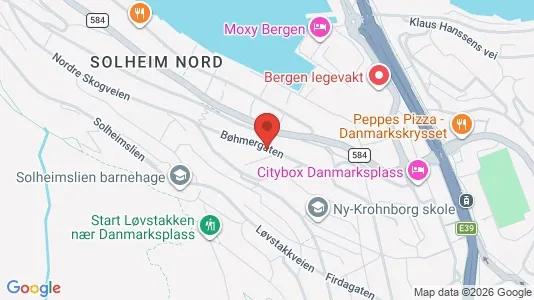 Rooms for rent i Bergen Årstad - kort over placeringen