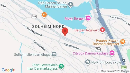 Apartments for rent i Bergen Årstad - kort over placeringen
