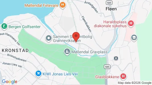 Rooms for rent i Bergen Bergenhus - kort over placeringen