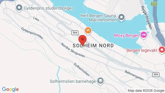 Apartments for rent i Bergen Årstad - kort over placeringen