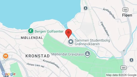 Rooms for rent i Bergen Bergenhus - kort over placeringen