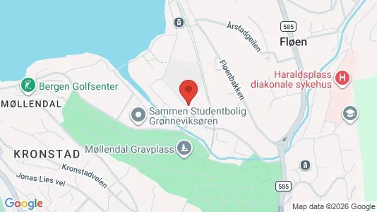 Apartments for rent i Bergen Bergenhus - kort over placeringen