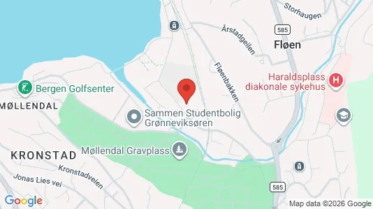 Apartments for rent i Bergen Bergenhus - kort over placeringen