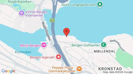 Apartments for rent i Bergen Bergenhus - kort over placeringen