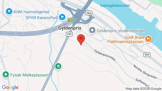 Apartments for rent i Bergen Årstad - kort over placeringen