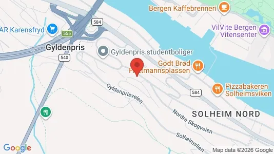 Apartments for rent i Bergen Årstad - kort over placeringen