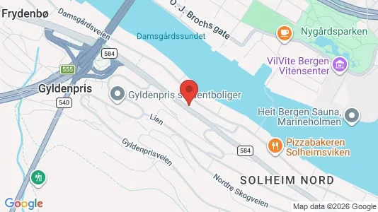 Apartments for rent i Bergen Årstad - kort over placeringen