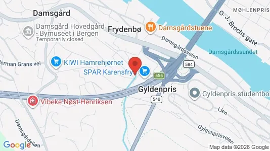Apartments for rent i Bergen Laksevåg - kort over placeringen