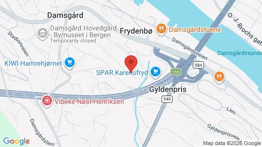 Apartments for rent i Bergen Laksevåg - kort over placeringen