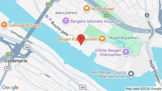 Apartments for rent i Bergen Bergenhus - kort over placeringen