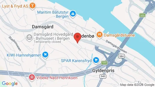 Rooms for rent i Bergen Laksevåg - kort over placeringen