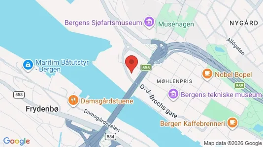 Apartments for rent i Bergen Bergenhus - kort over placeringen