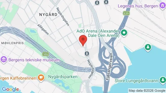 Apartments for rent i Bergen Bergenhus - kort over placeringen