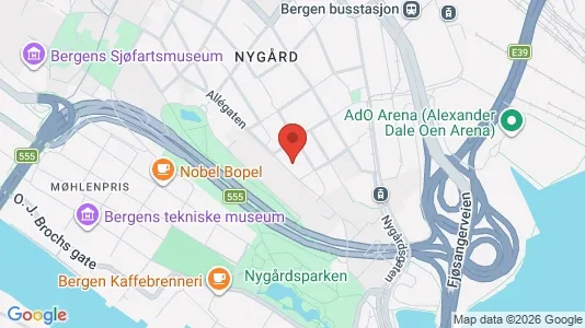 Rooms for rent i Bergen Bergenhus - kort over placeringen