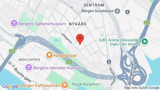 Rooms for rent i Bergen Bergenhus - kort over placeringen