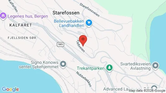 Apartments for rent i Bergen Bergenhus - kort over placeringen