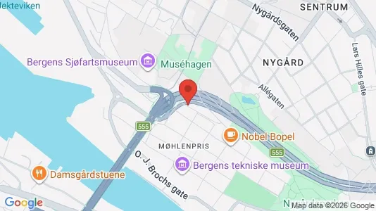 Apartments for rent i Bergen Bergenhus - kort over placeringen