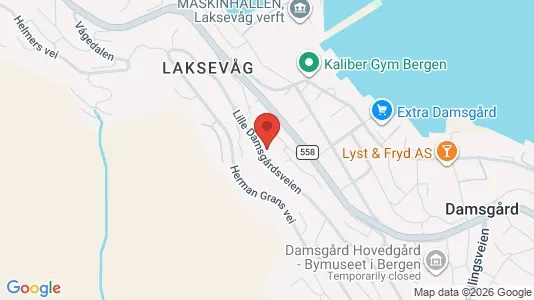 Apartments for rent i Bergen Laksevåg - kort over placeringen