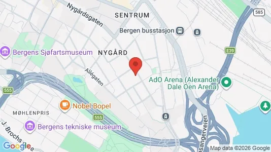 Apartments for rent i Bergen Bergenhus - kort over placeringen